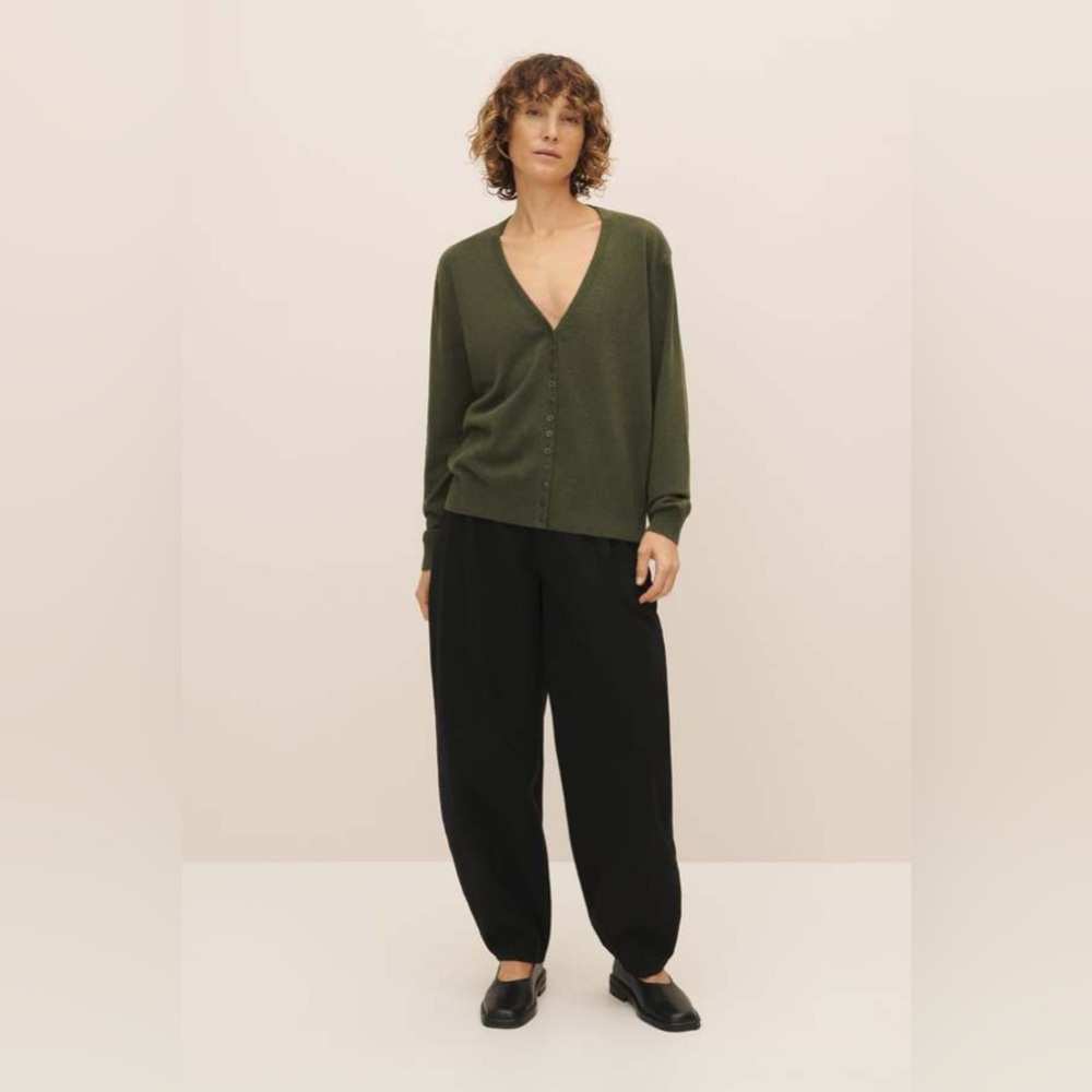 Kowtow Vale Cardigan Khaki Marle